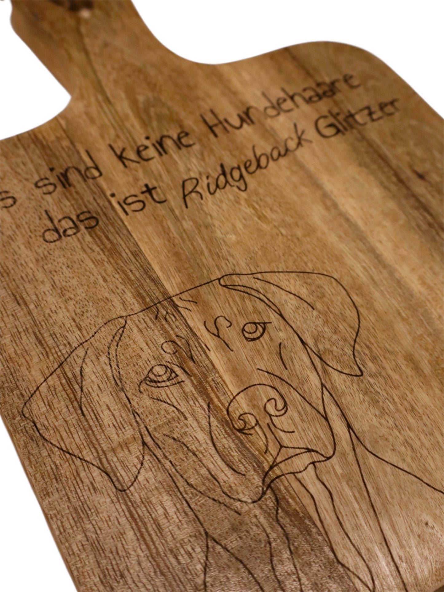 Personalisiertes Holzbrett mit Hundemotiv – individuell nach Rasse