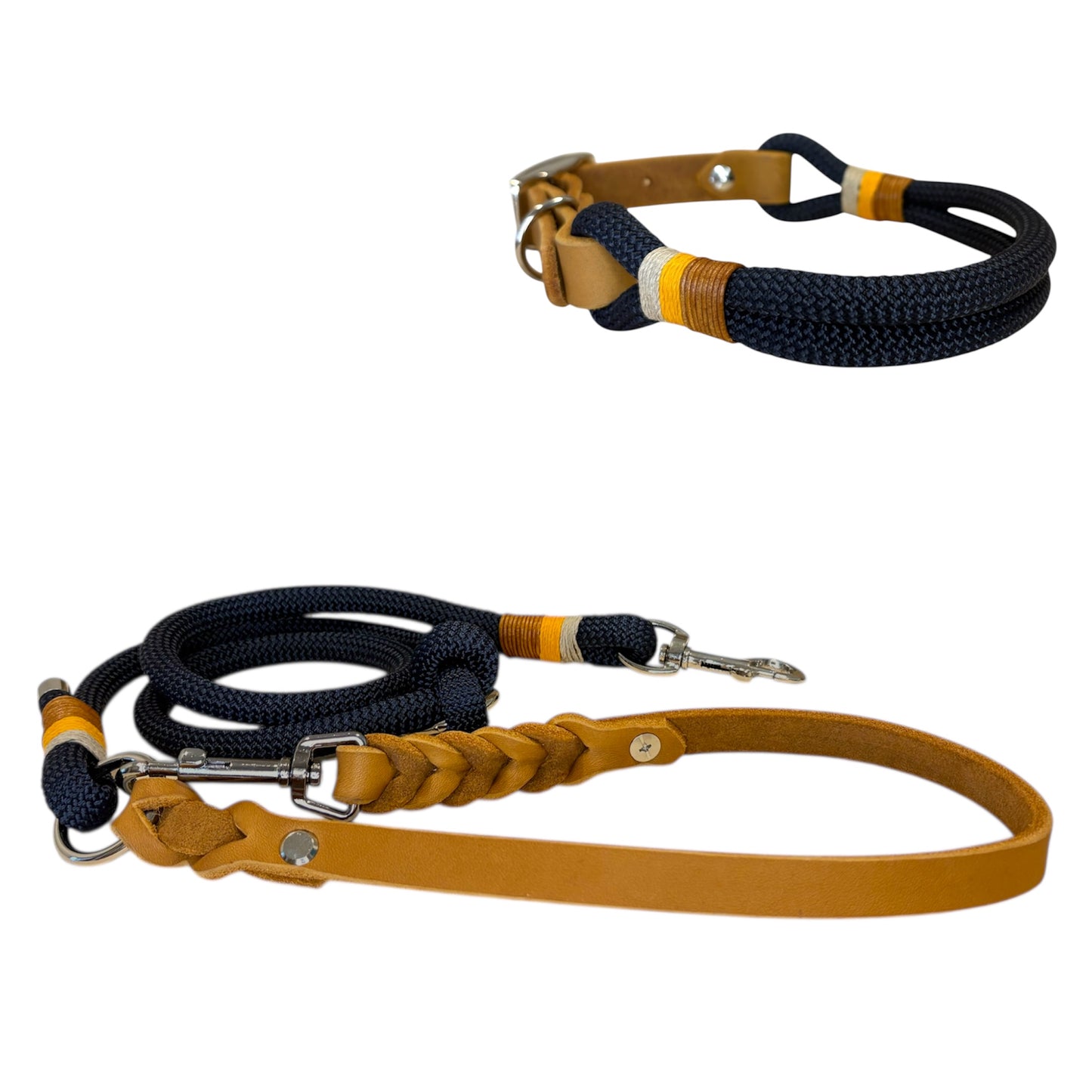 Set | Halsband & Leine 'Navy'
