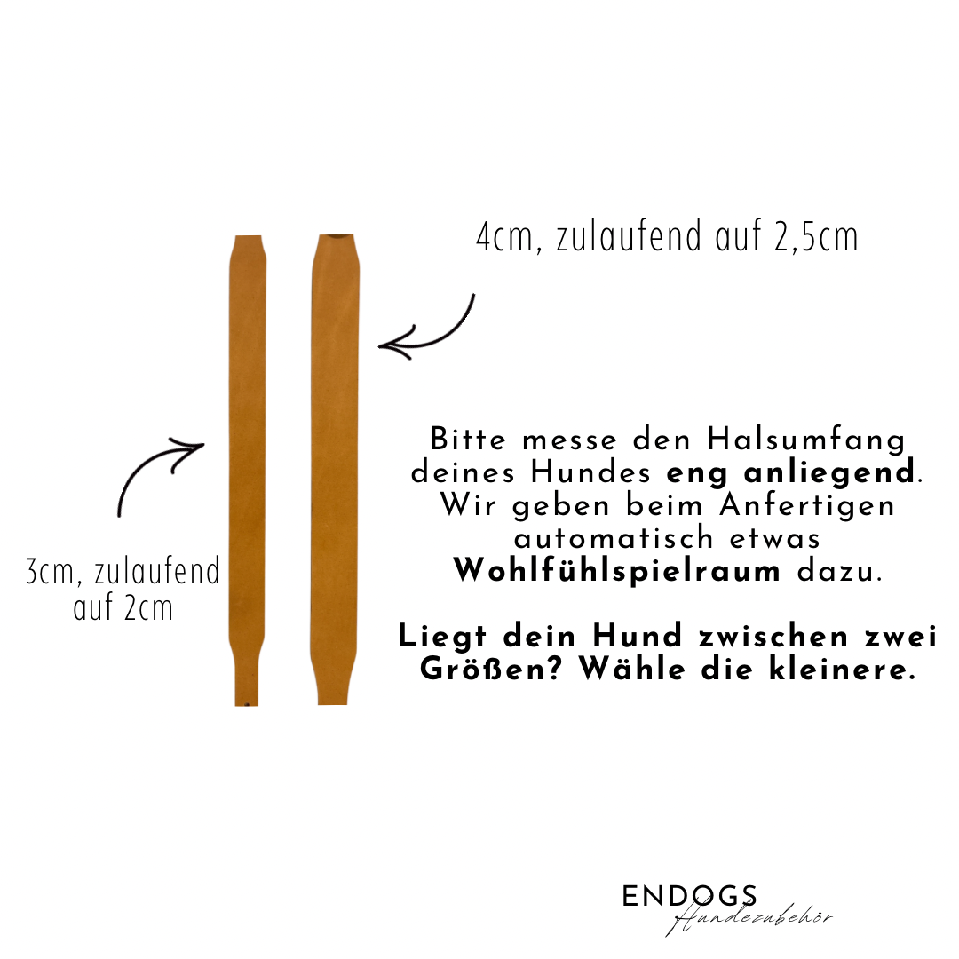 Konfigurator | Personalisierbares Zugstopp Halsband aus breitem Fettleder