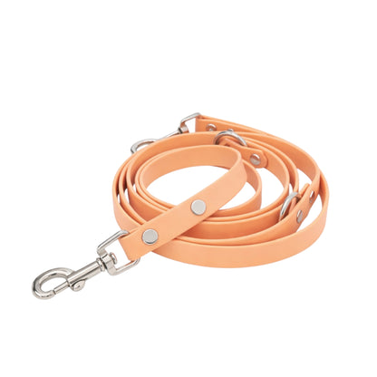 Set | Halsband & Hundeleine aus Biothane® 'Pastell orange'