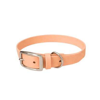 Set | Halsband & Hundeleine aus Biothane® 'Pastell orange'