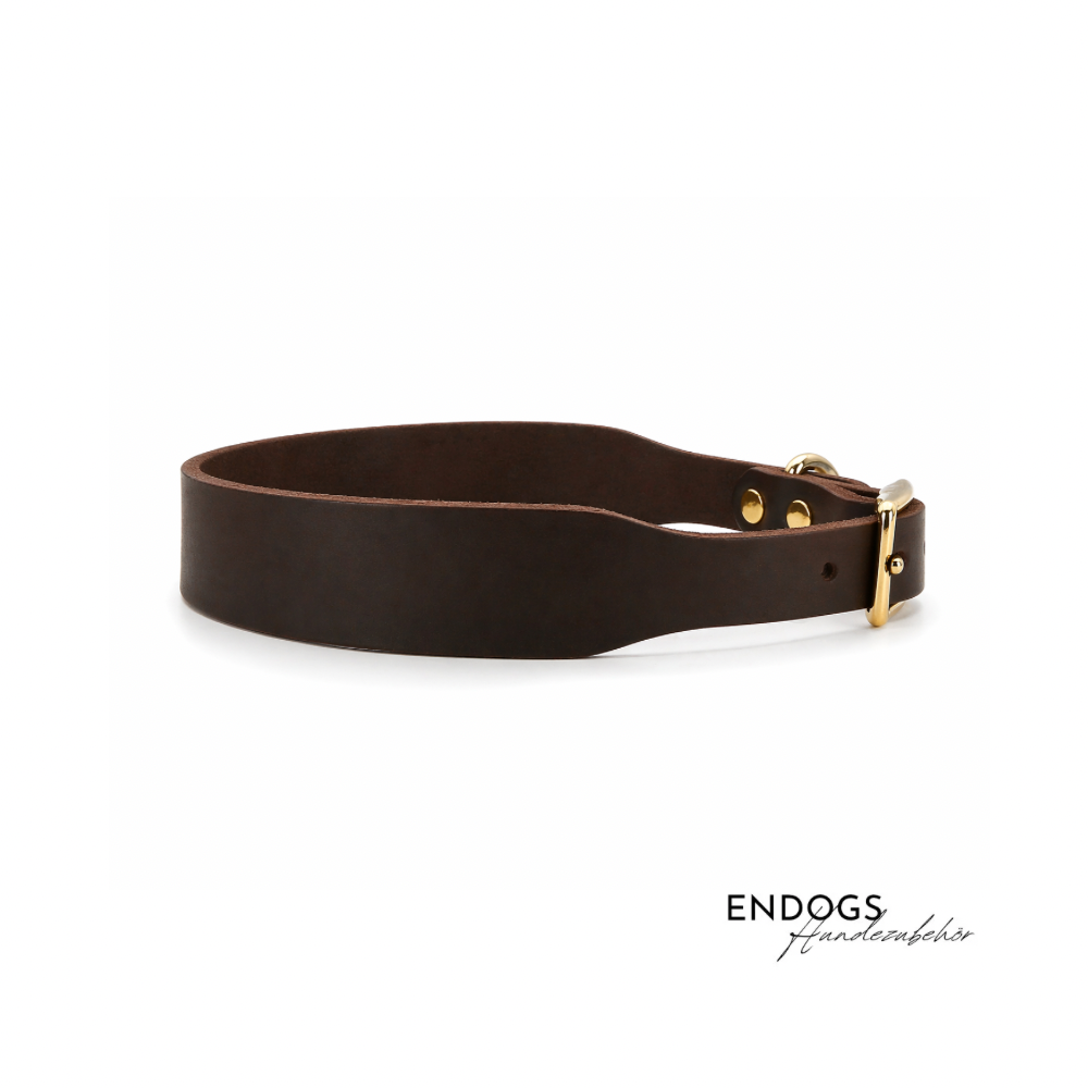 Set | Breites Halsband & Leine aus Fettleder