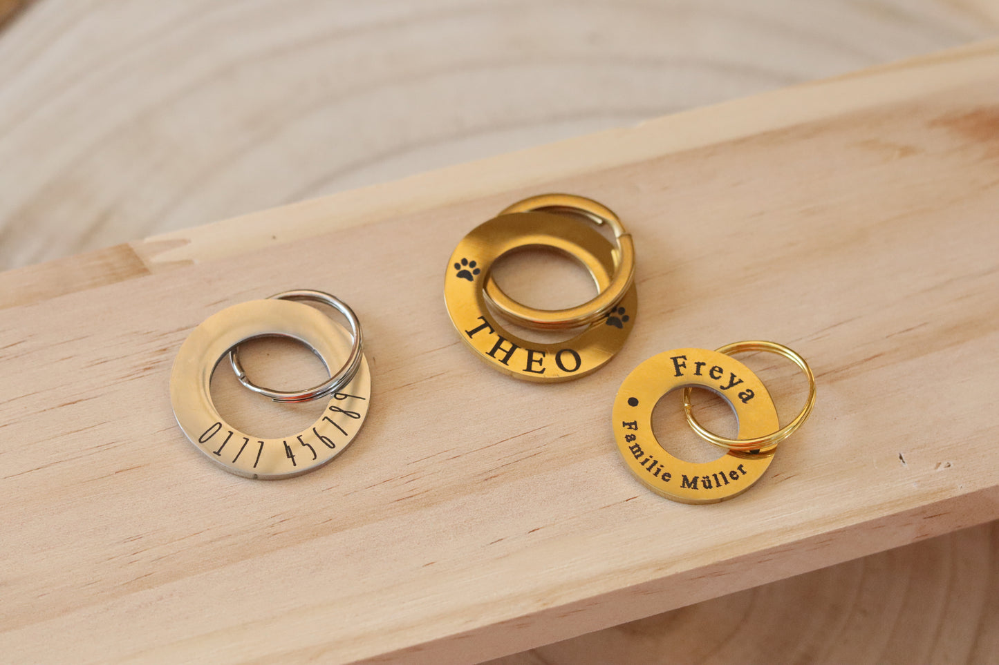 Personalisierte Hundemarke "Donut" aus Edelstahl