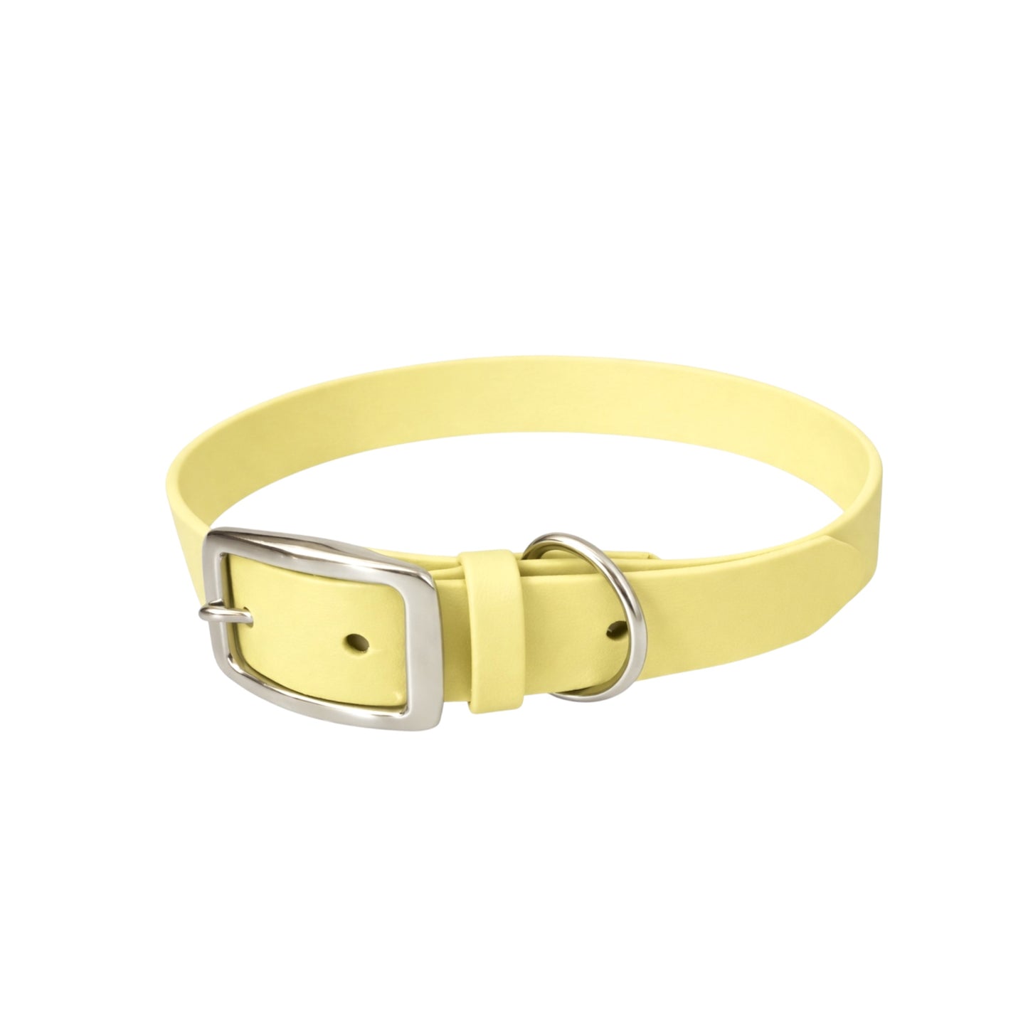 Set | Halsband & Hundeleine aus Biothane® 'Pastell gelb'
