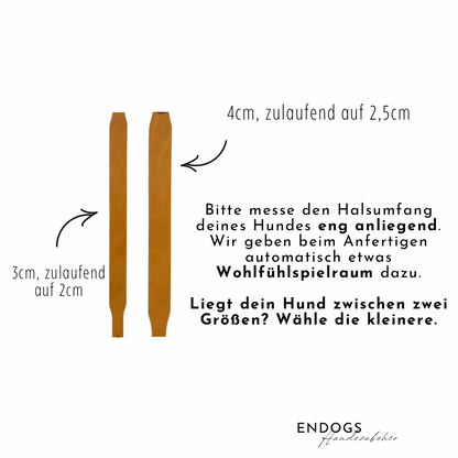 Konfigurator | Personalisierbares Zugstopp Halsband aus breitem Fettleder