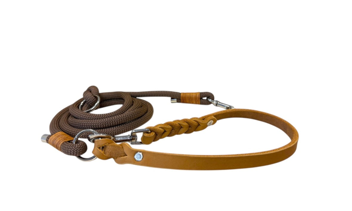 Set | Halsband & Leine 'Braun'