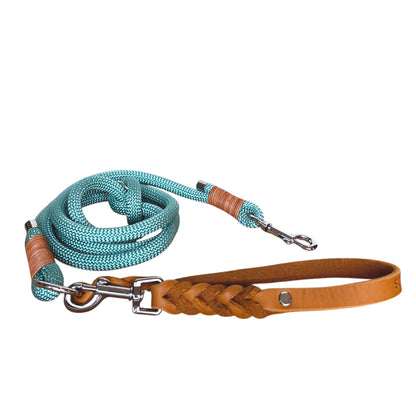 Set | Halsband & Leine 'Seegrün'