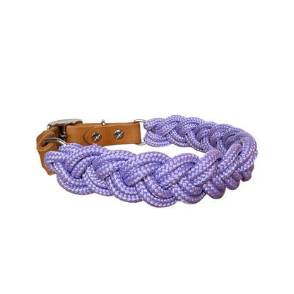 Geflochtenes Halsband - bright lila
