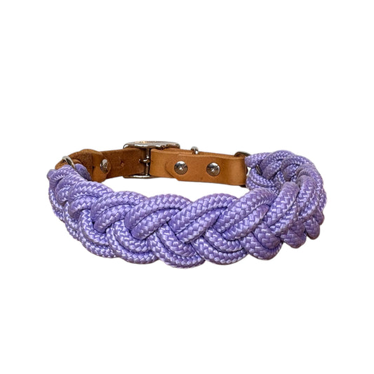 Geflochtenes Halsband - bright lila