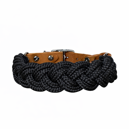 Geflochtenes Halsband - schwarz