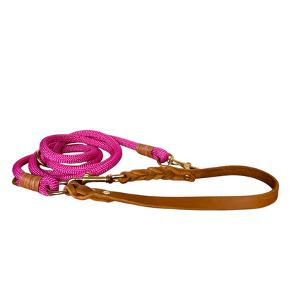 Set | Halsband & Leine 'Fuchsia'