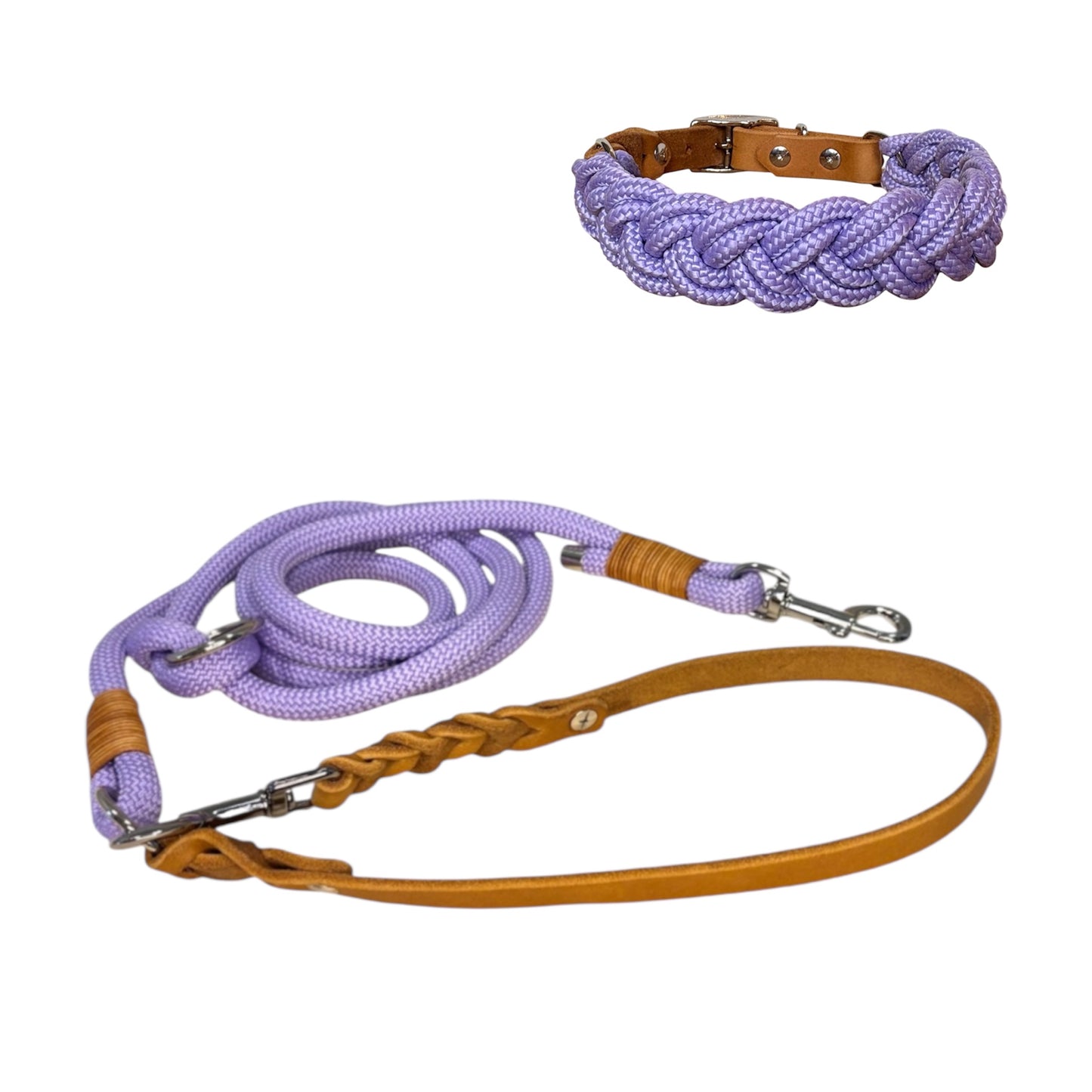 Set | Halsband & Leine 'Bright lila'