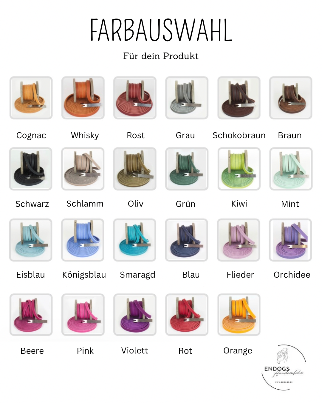 Markenhalsband aus Fettleder