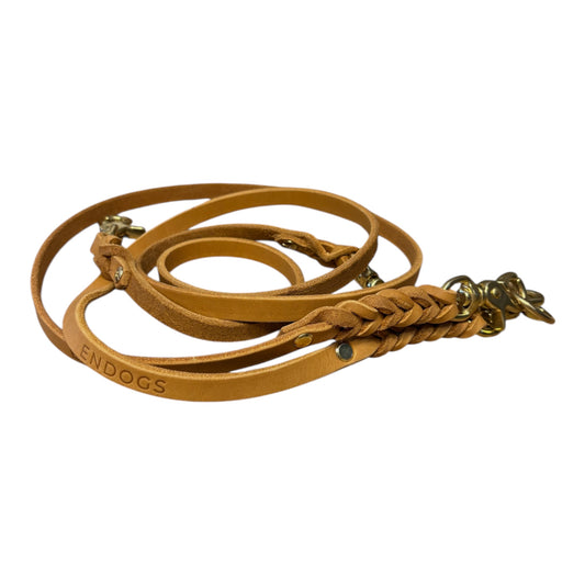 Koppelleine | Leder-Verbindungsset für 2 Hunde