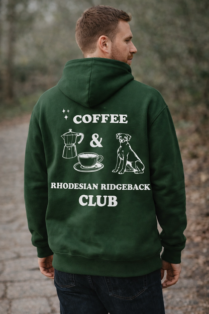 Coffee & Dog Club Hoodie – personalisierte Hunderasse