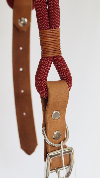 Tauhalsband Kombi 'Copper red'  - Gr. M | silber