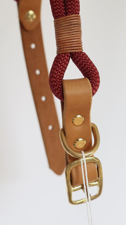 Tauhalsband Kombi 'copper red'  - Gr. M | Messing